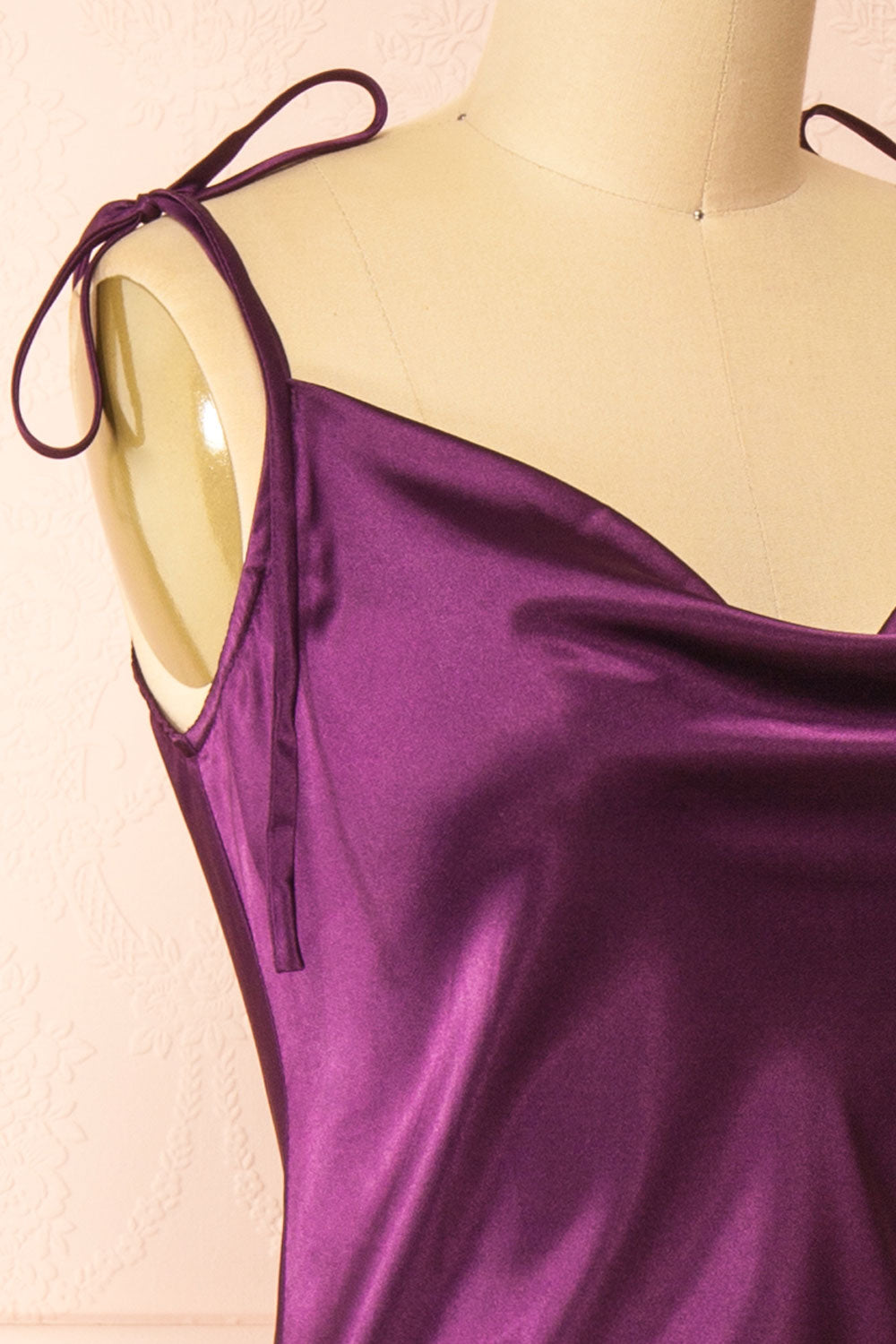 Elyse Purple | Cowl Neck Midi Dress