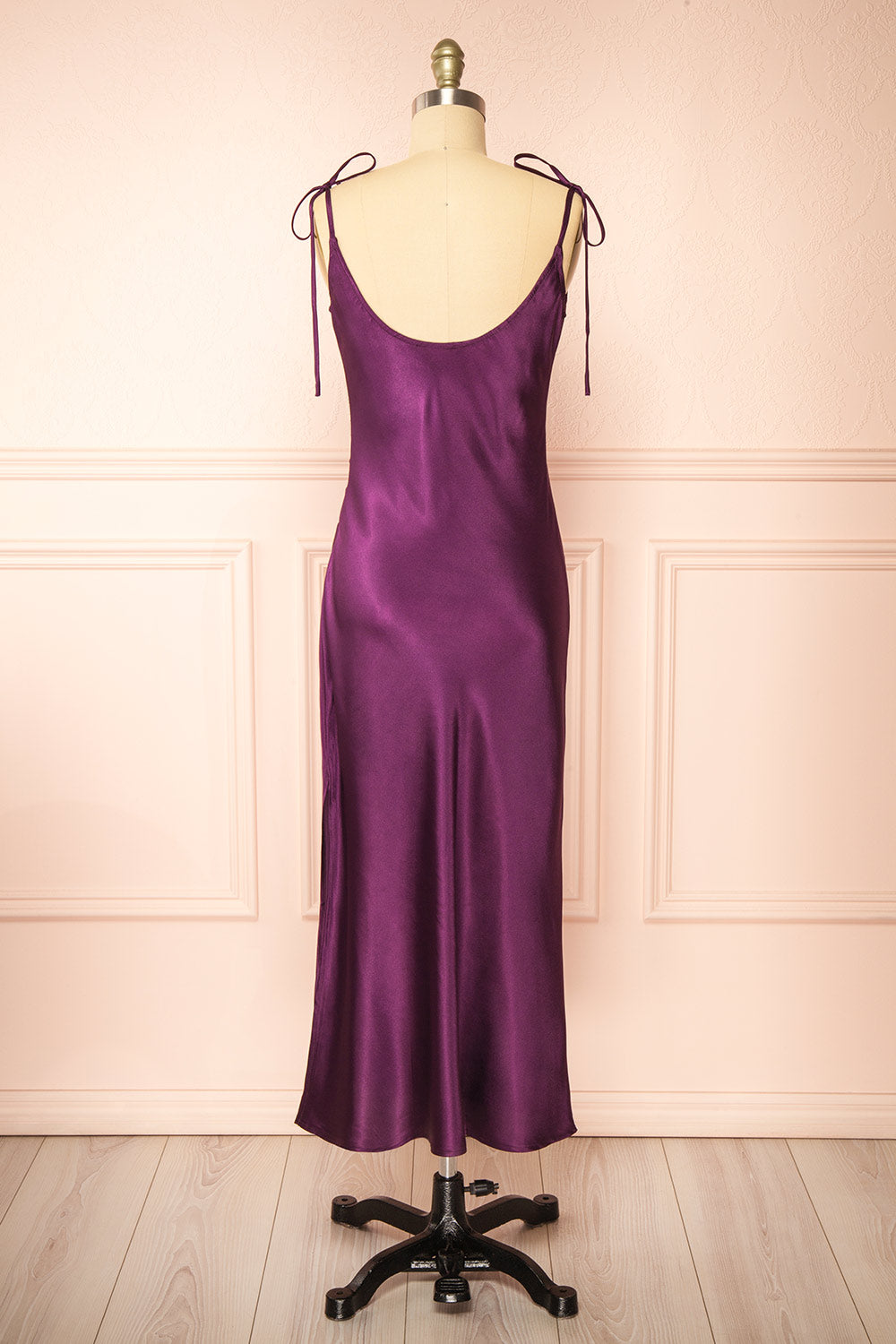 Elyse Purple | Cowl Neck Midi Dress