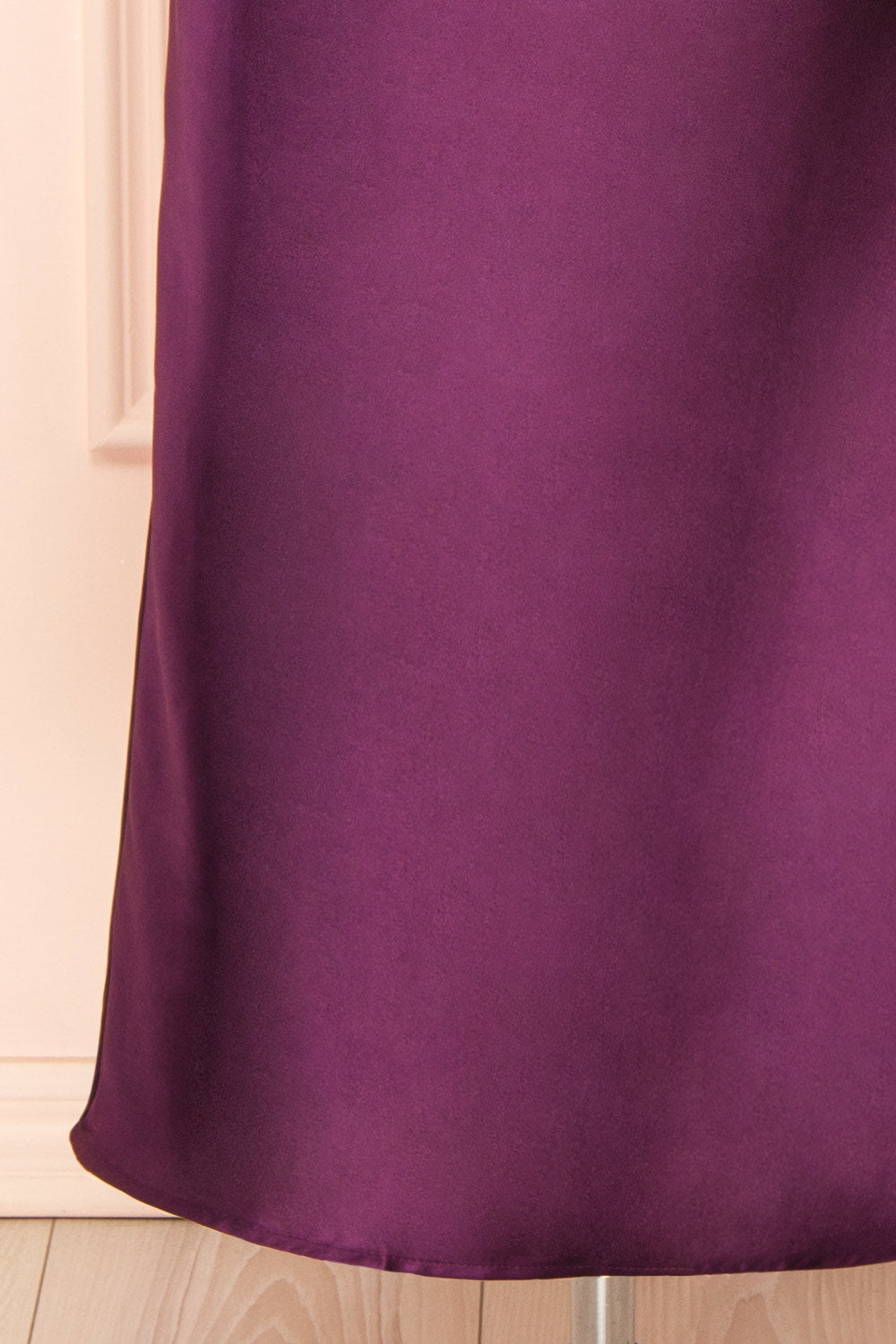 Elyse Purple | Cowl Neck Midi Dress