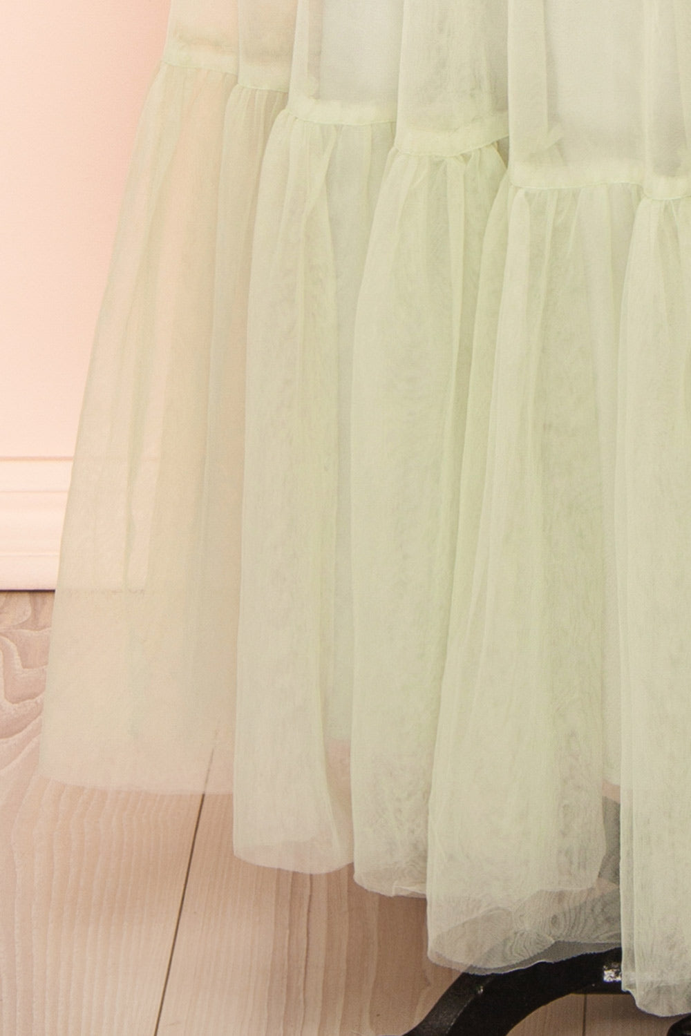 Emberly | Sage Tulle Dress w/ Halter Neck