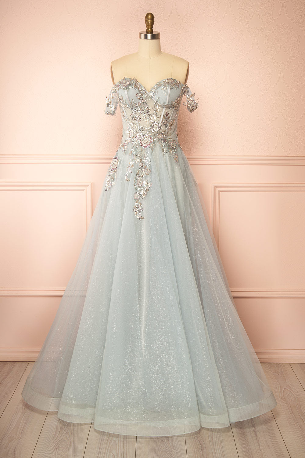 Emerie Sage | Translucent A-Line Corset Dress