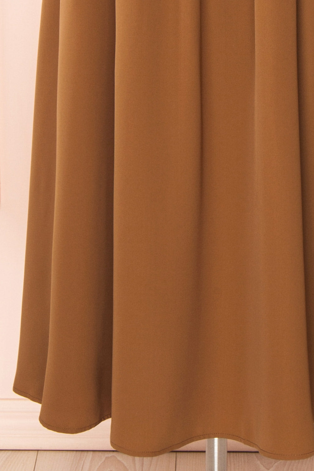 Esma Caramel | Faux Suede Corset Dress