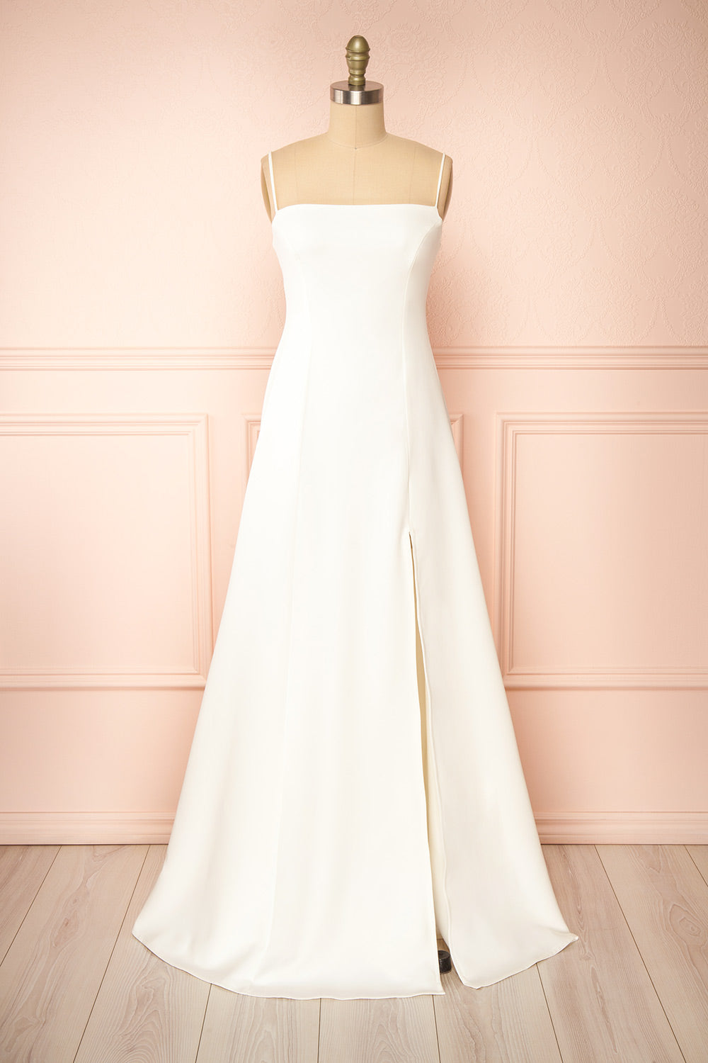 Estella Ivory | Maxi A-line Dress with Slit by Arti Gogna