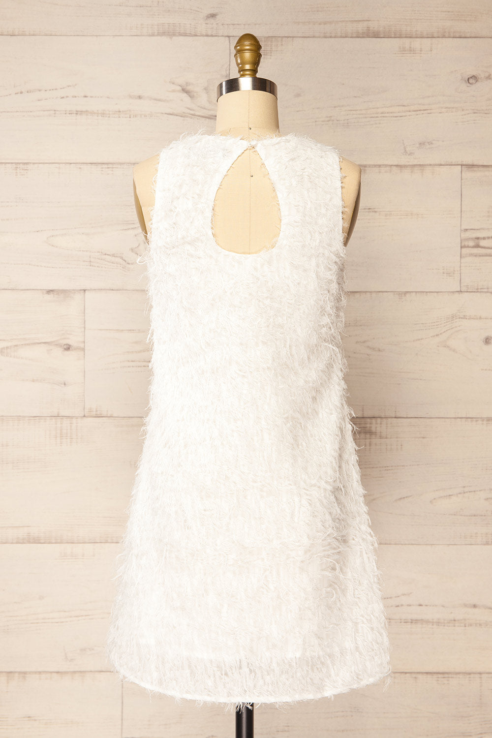 Estriez | Short White Fringed Dress