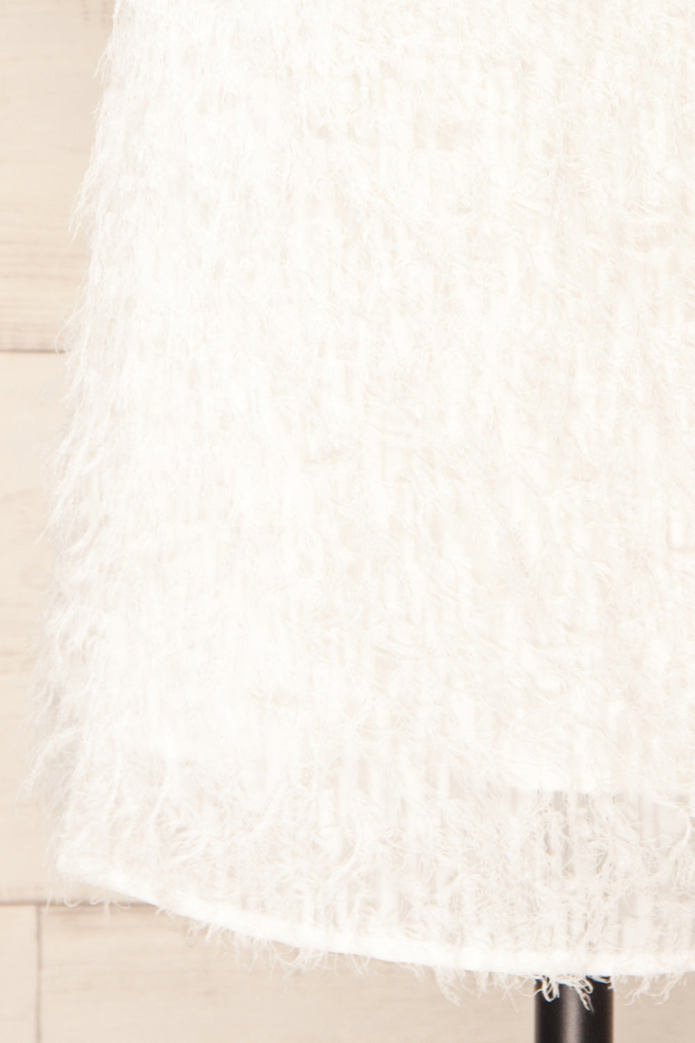 Estriez | Short White Fringed Dress