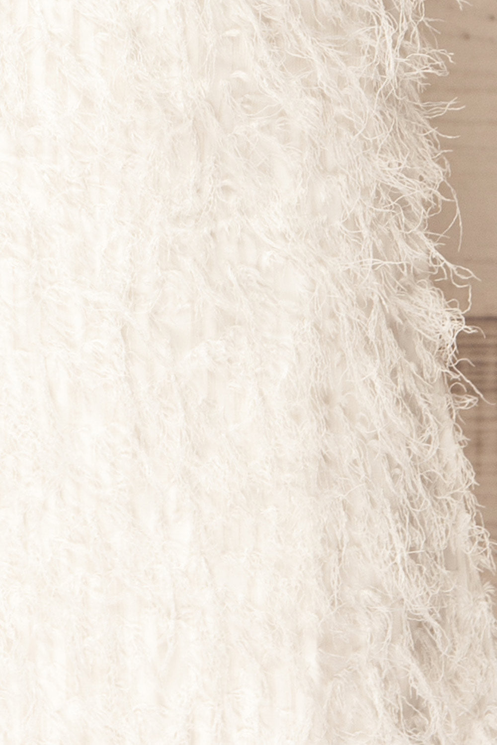 Estriez | Short White Fringed Dress