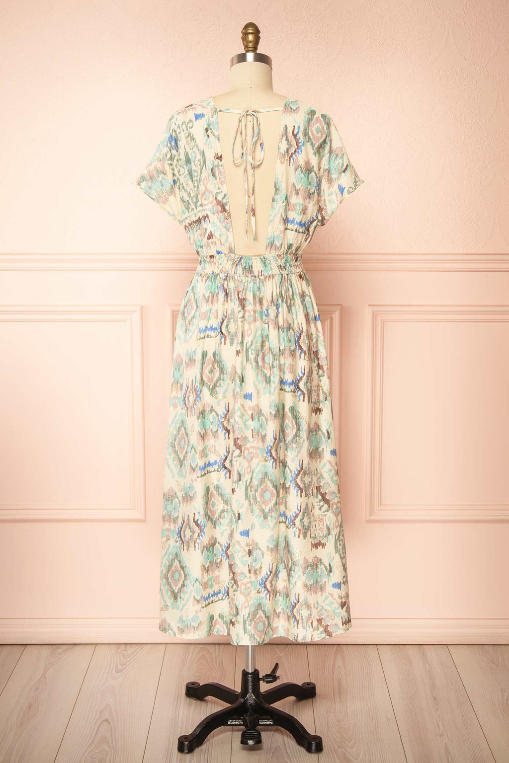 Eucharis | Midi Dress with Ethnic Pattern