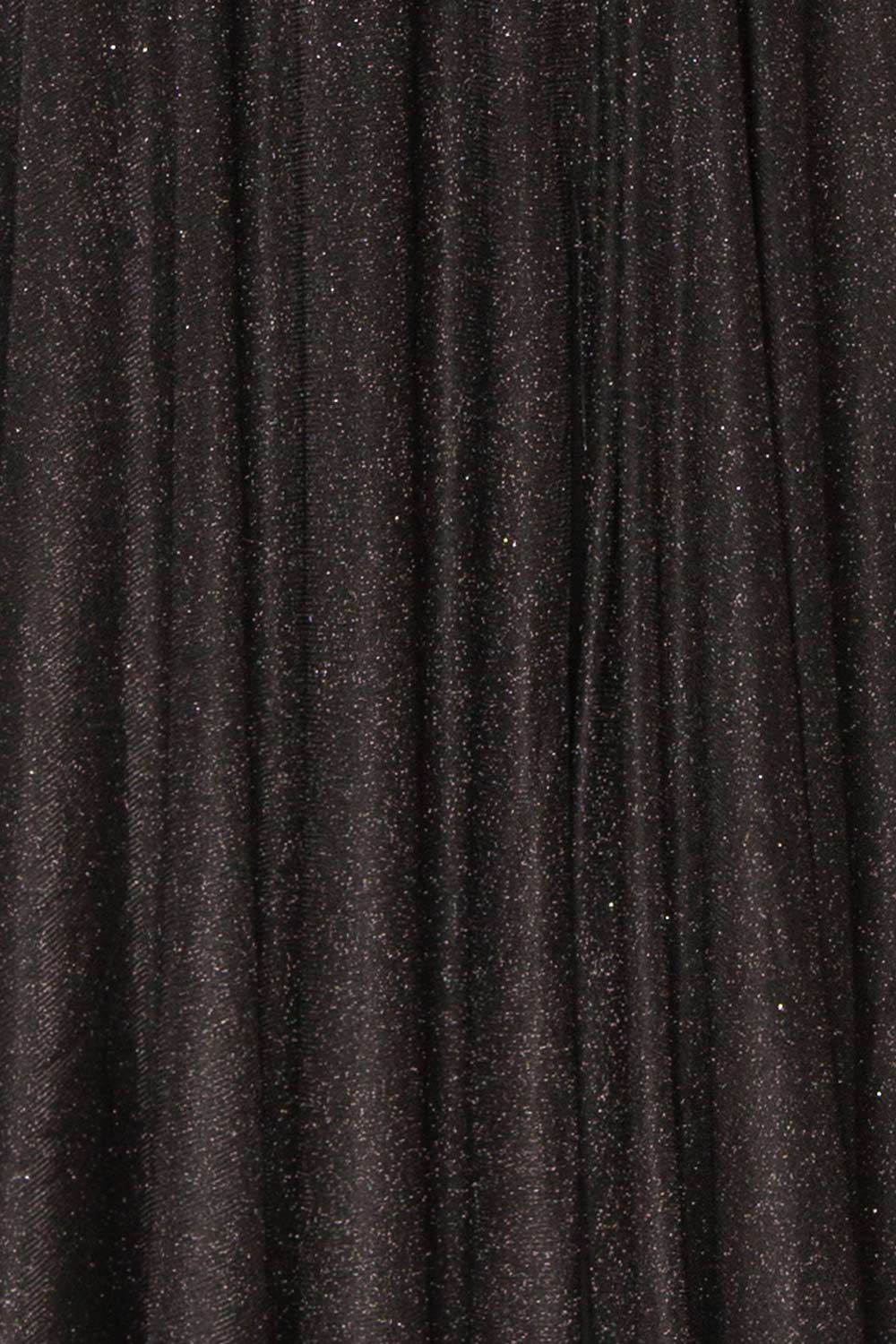 Fadia Black | Sparkly Maxi Dress w/ Slit and Pockets