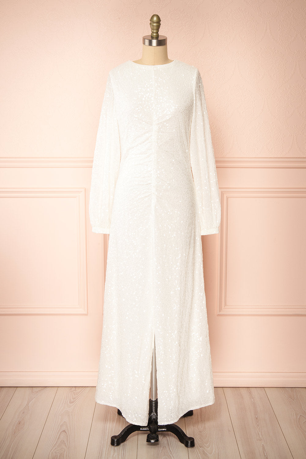 Fairlie | White Maxi Dress w/ Sequins