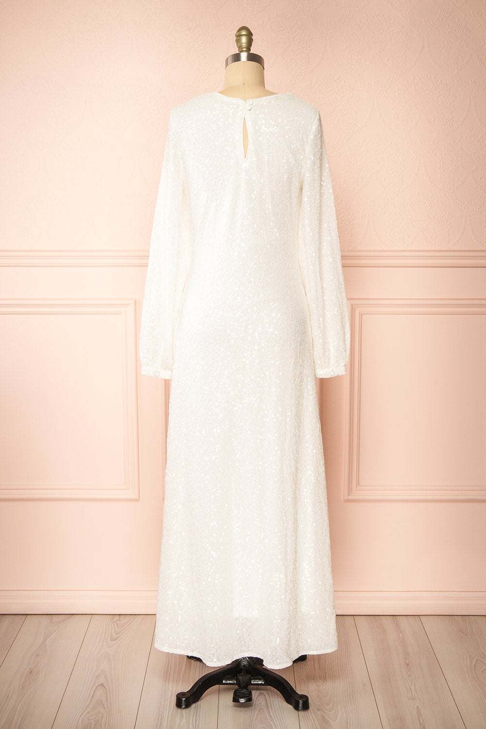 Fairlie | White Maxi Dress w/ Sequins