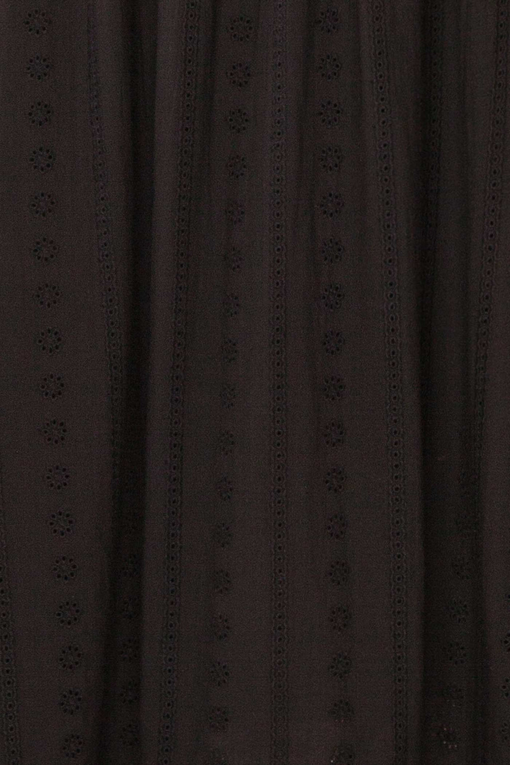 Farmdale Black | Midi Dress with Floral Eyelets