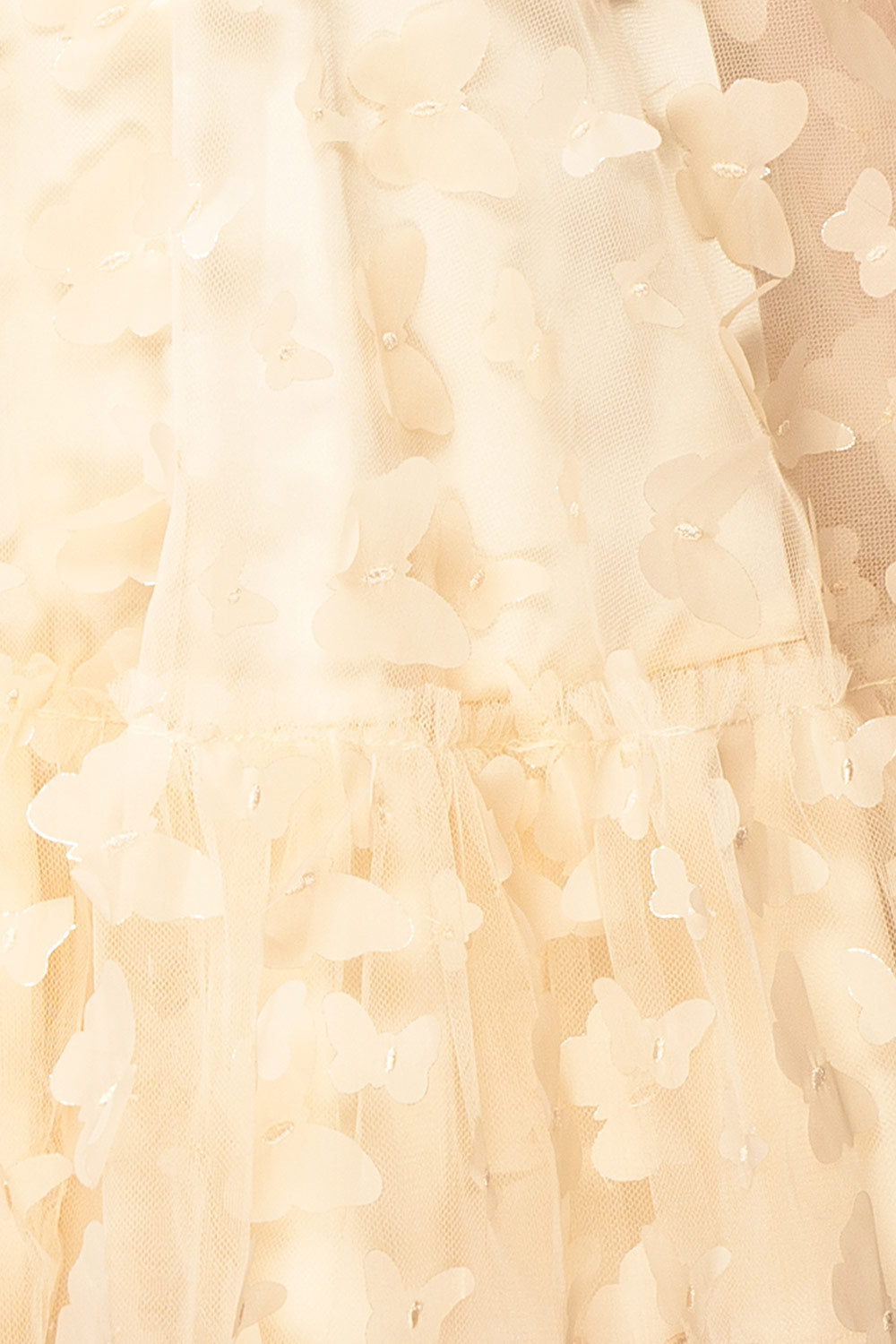 Faya Ivory | Short Corset Dress with Butterflies