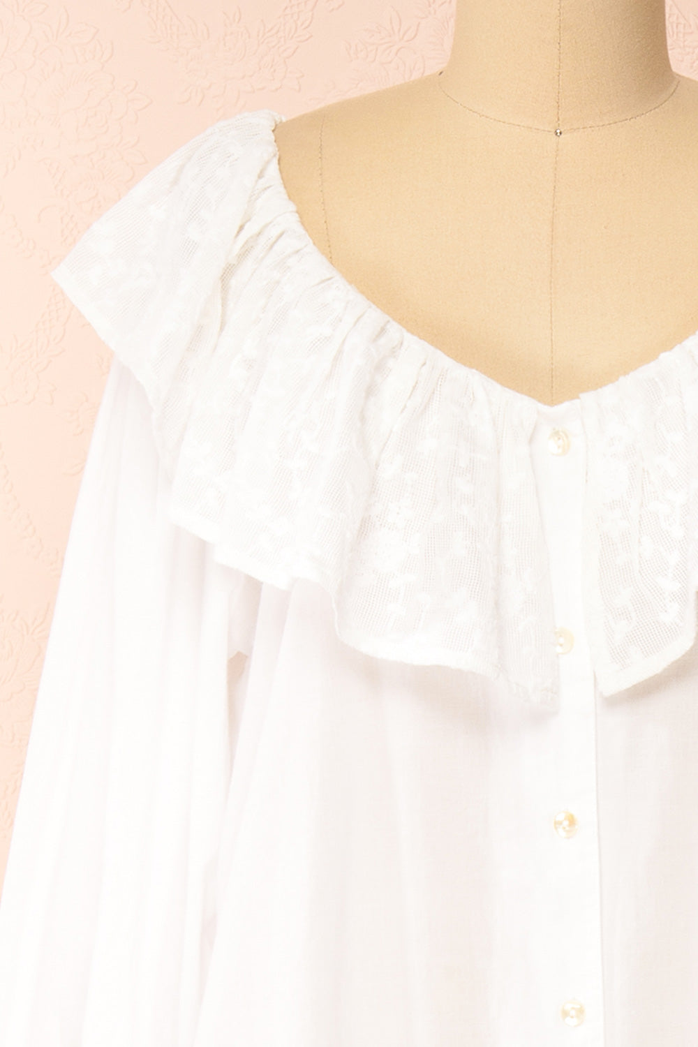 Fernley | White Long-Sleeved Nightgown by April Cornell