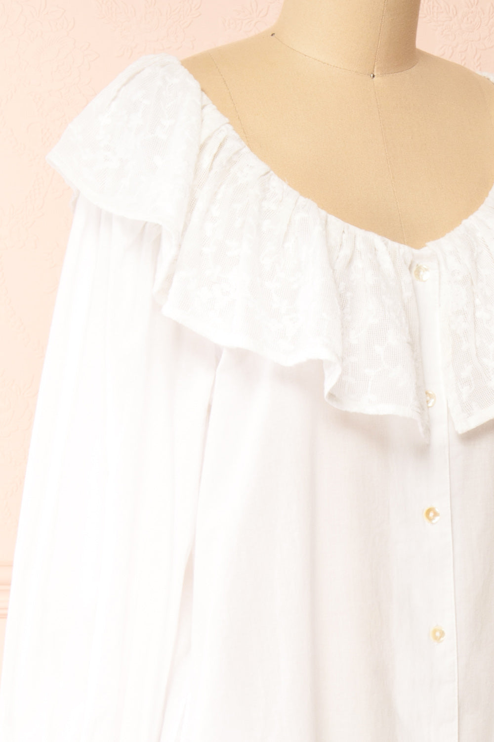 Fernley | White Long-Sleeved Nightgown by April Cornell