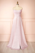 Fitzi Pink | Sparkly Strapless Maxi Dress with Pockets