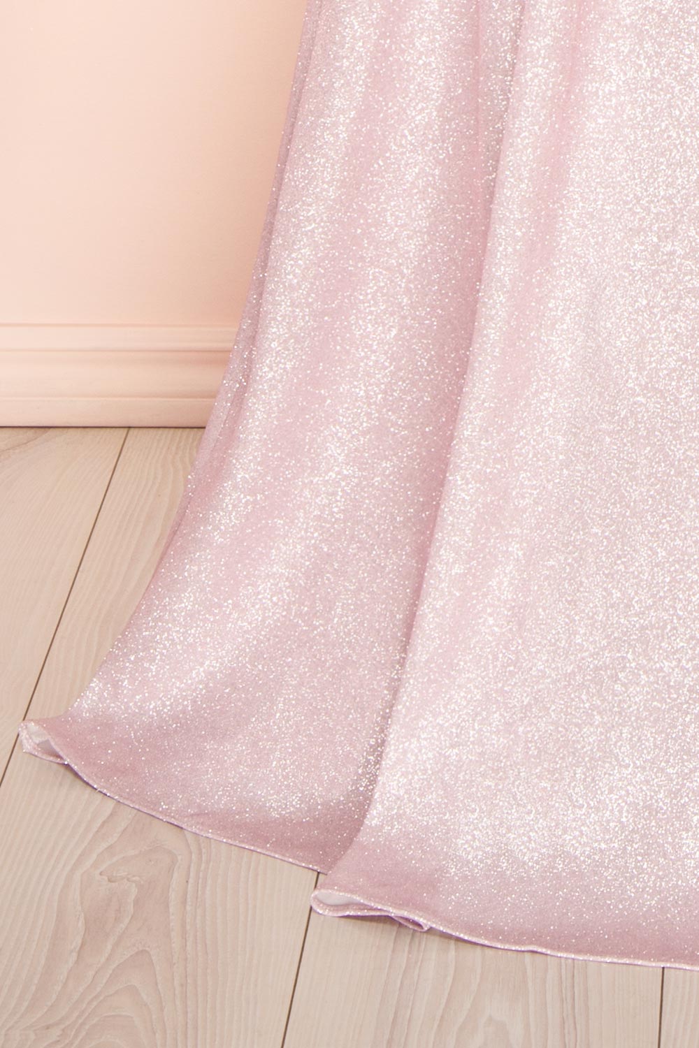 Fitzi Pink | Sparkly Strapless Maxi Dress with Pockets