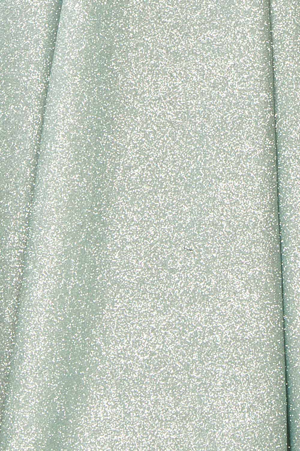 Fitzi Sage | Sparkly Strapless Maxi Dress with Pockets