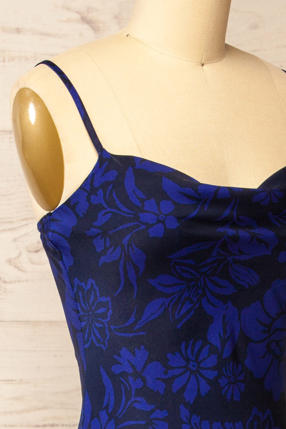 Gatlin | Long Floral Dress w/ Cowl Neck