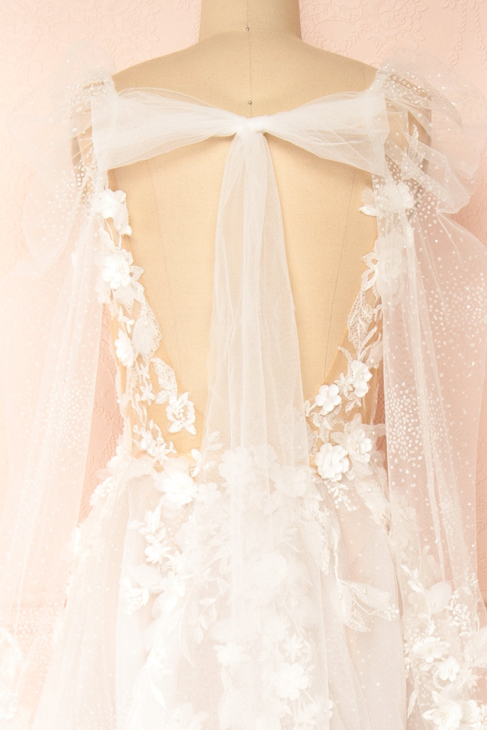 Geneva | A-line Tulle Wedding Gown with Removable Sleeves