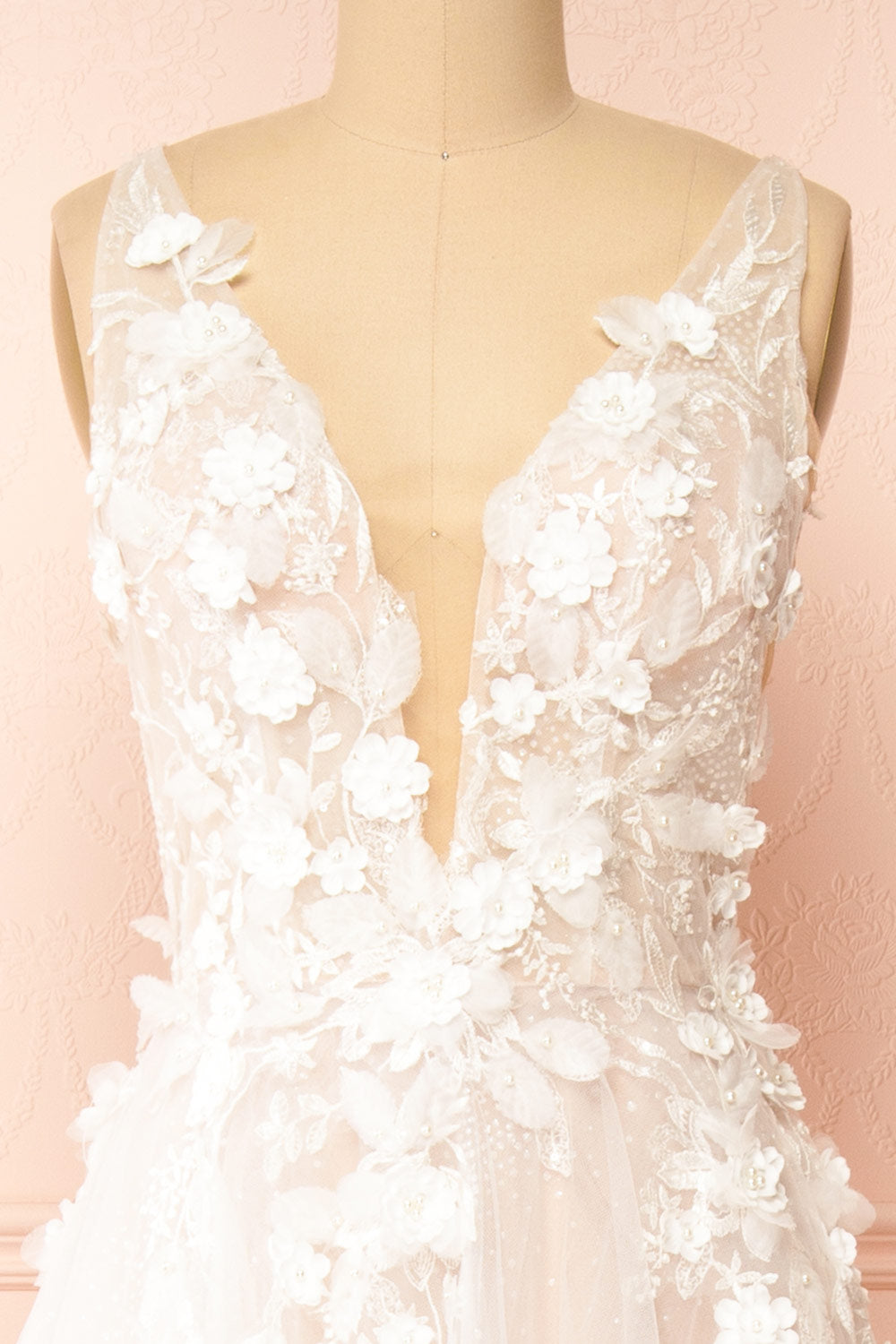 Geneva | A-line Tulle Wedding Gown with Removable Sleeves