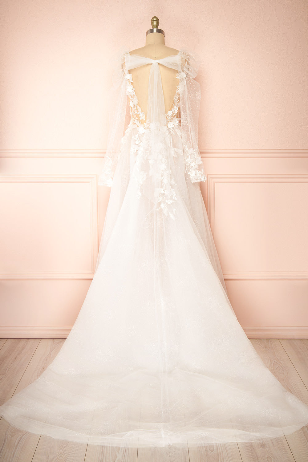 Geneva | A-line Tulle Wedding Gown with Removable Sleeves