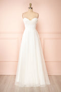 Genevieve | Sparkly Cowl Neck Wedding Dress