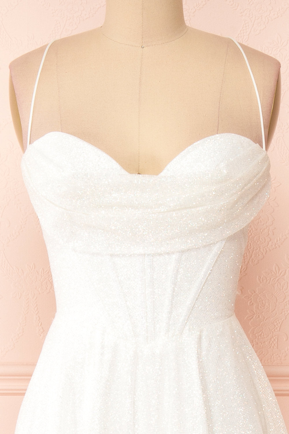 Genevieve | Sparkly Cowl Neck Wedding Dress