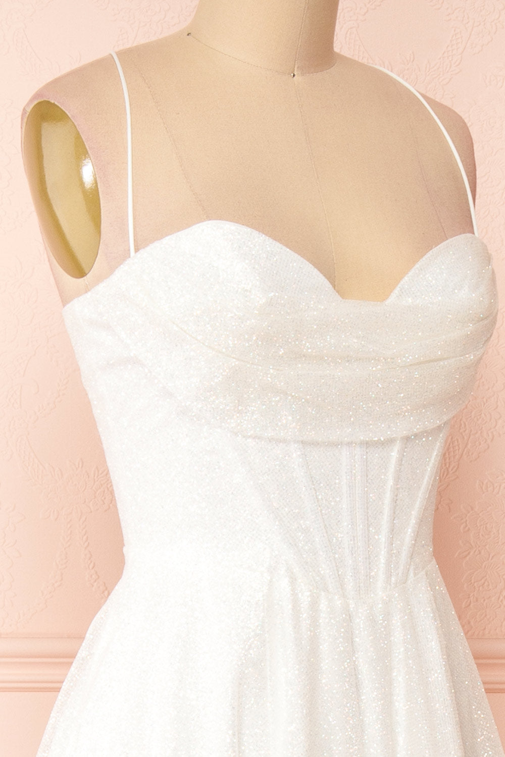 Genevieve | Sparkly Cowl Neck Wedding Dress