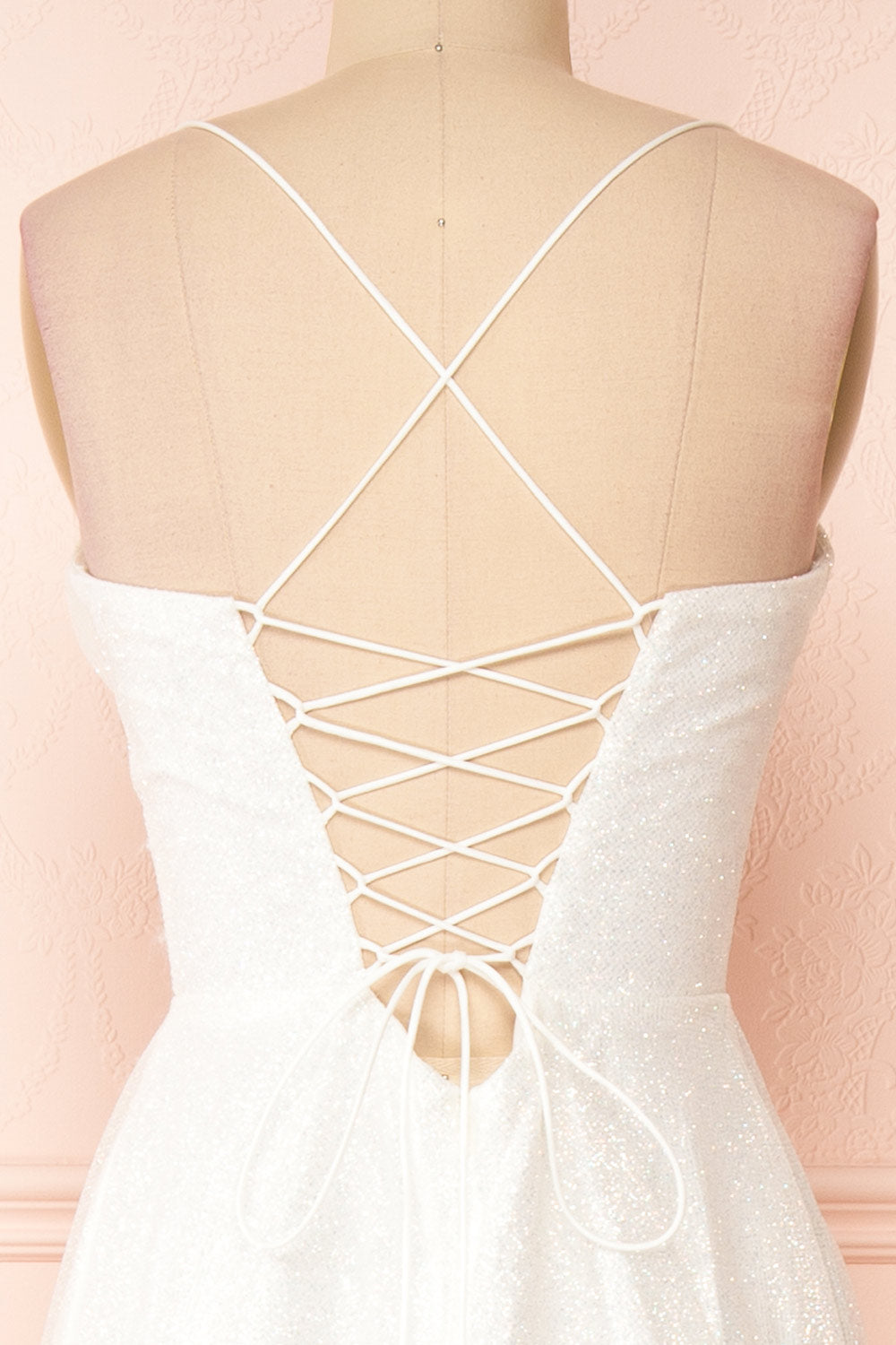 Genevieve | Sparkly Cowl Neck Wedding Dress