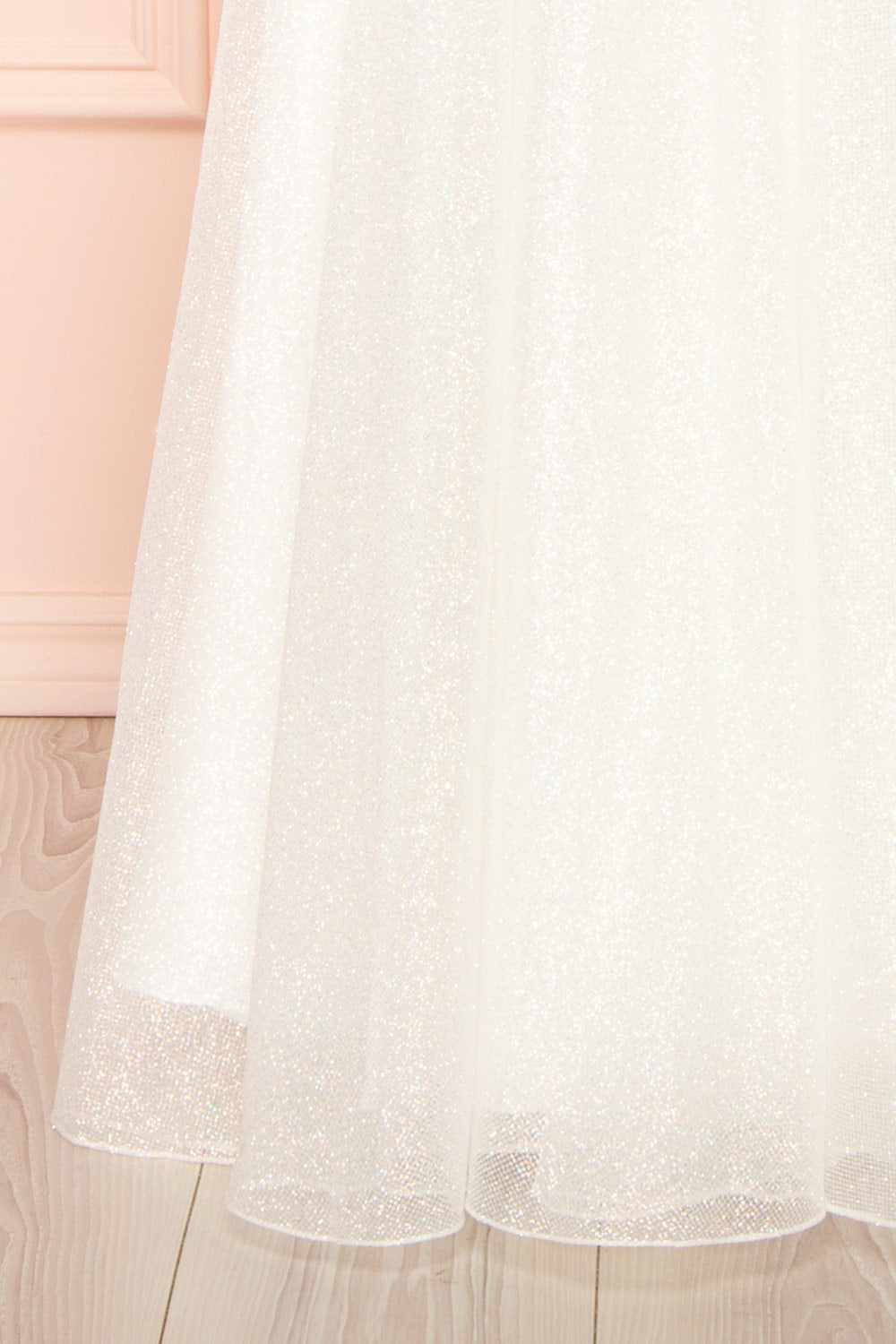 Genevieve | Sparkly Cowl Neck Wedding Dress