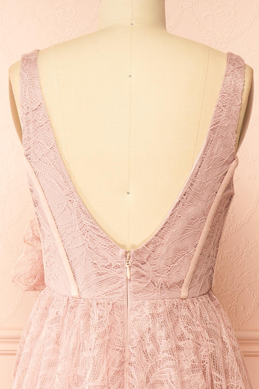 Hellis | Pink Midi Dress with 3D Flower