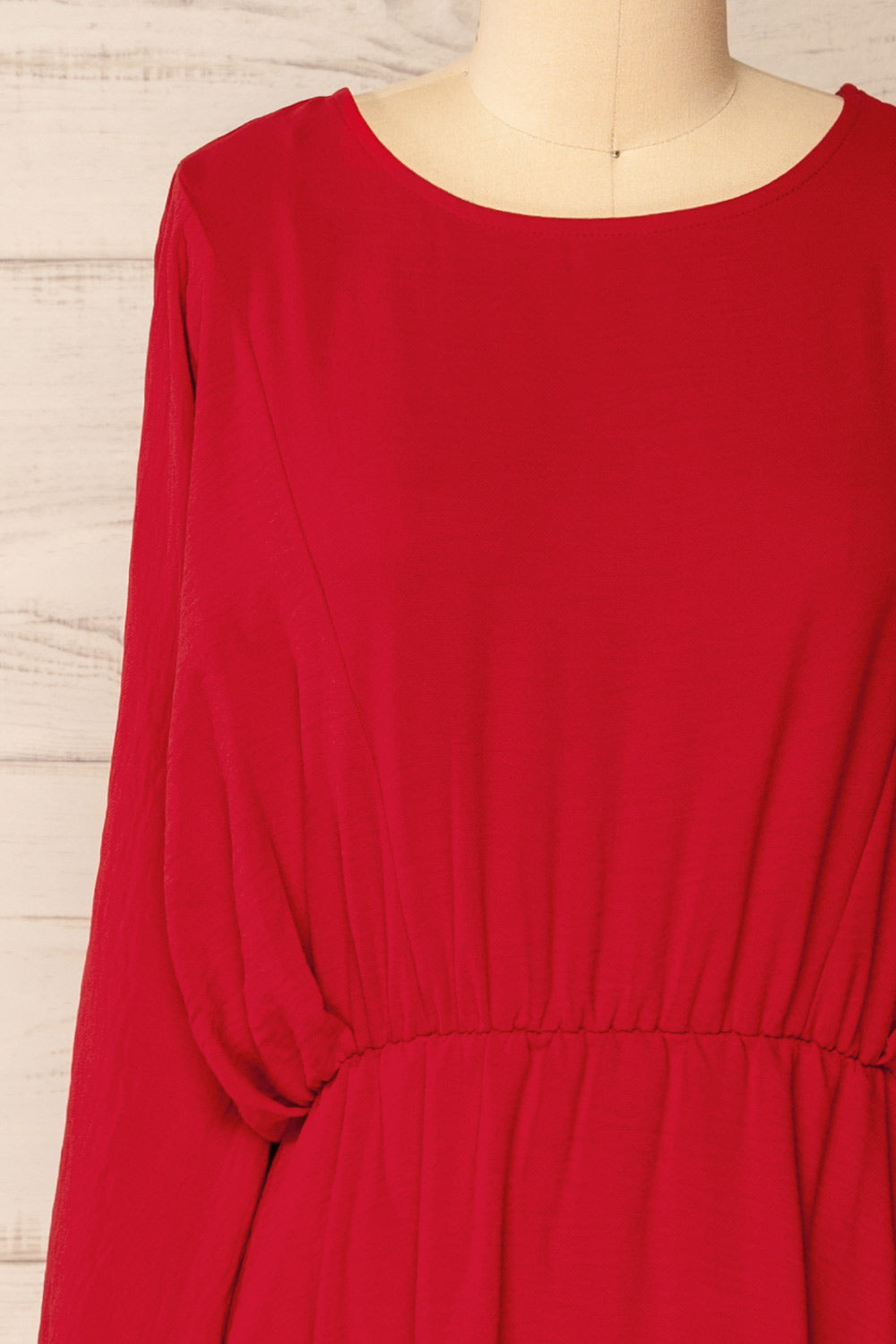 Hermanas Red | Short A-line Dress w/ Long Sleeves