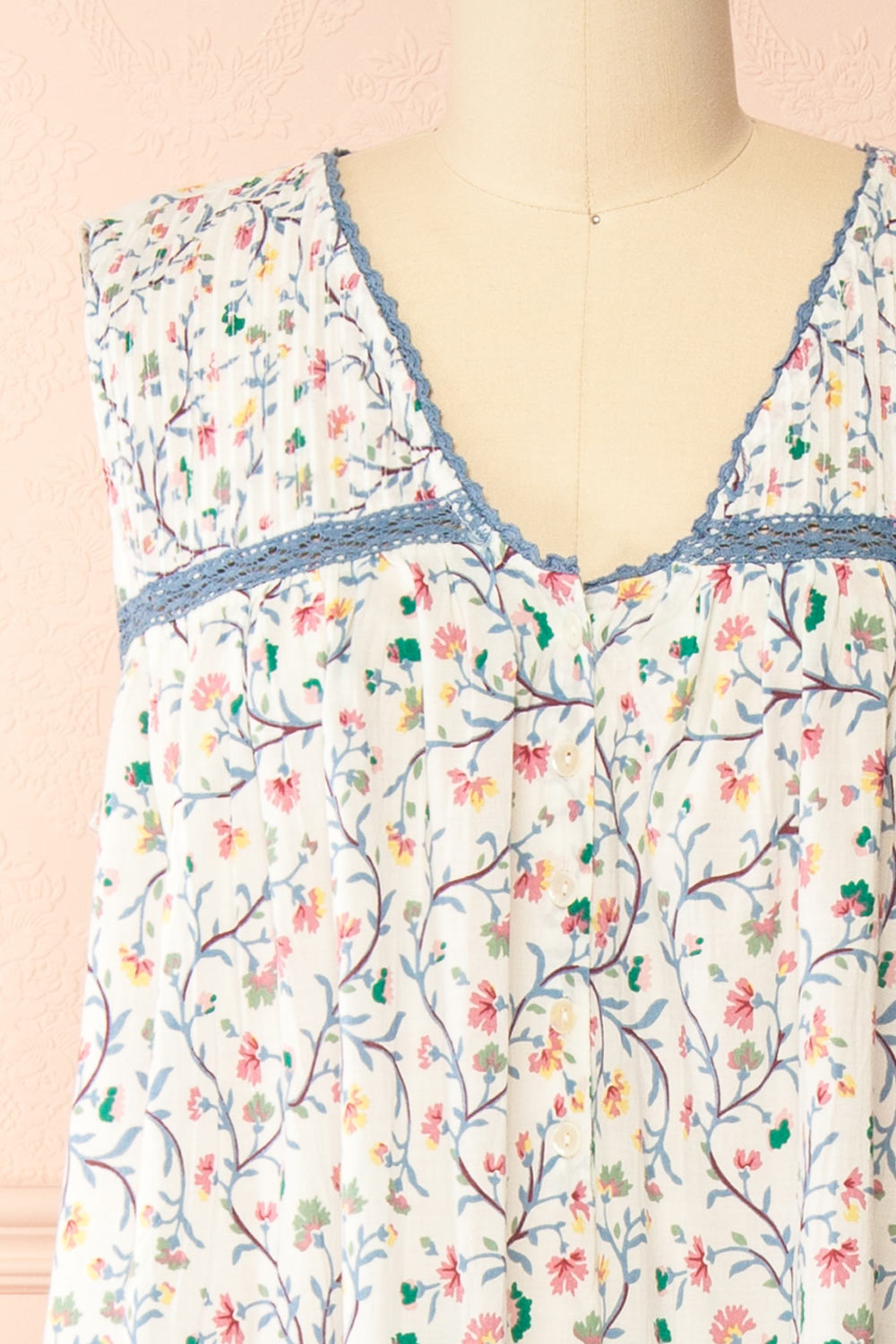 Holland | Floral Maxi Nightgown with Crochet Details by April Cornell