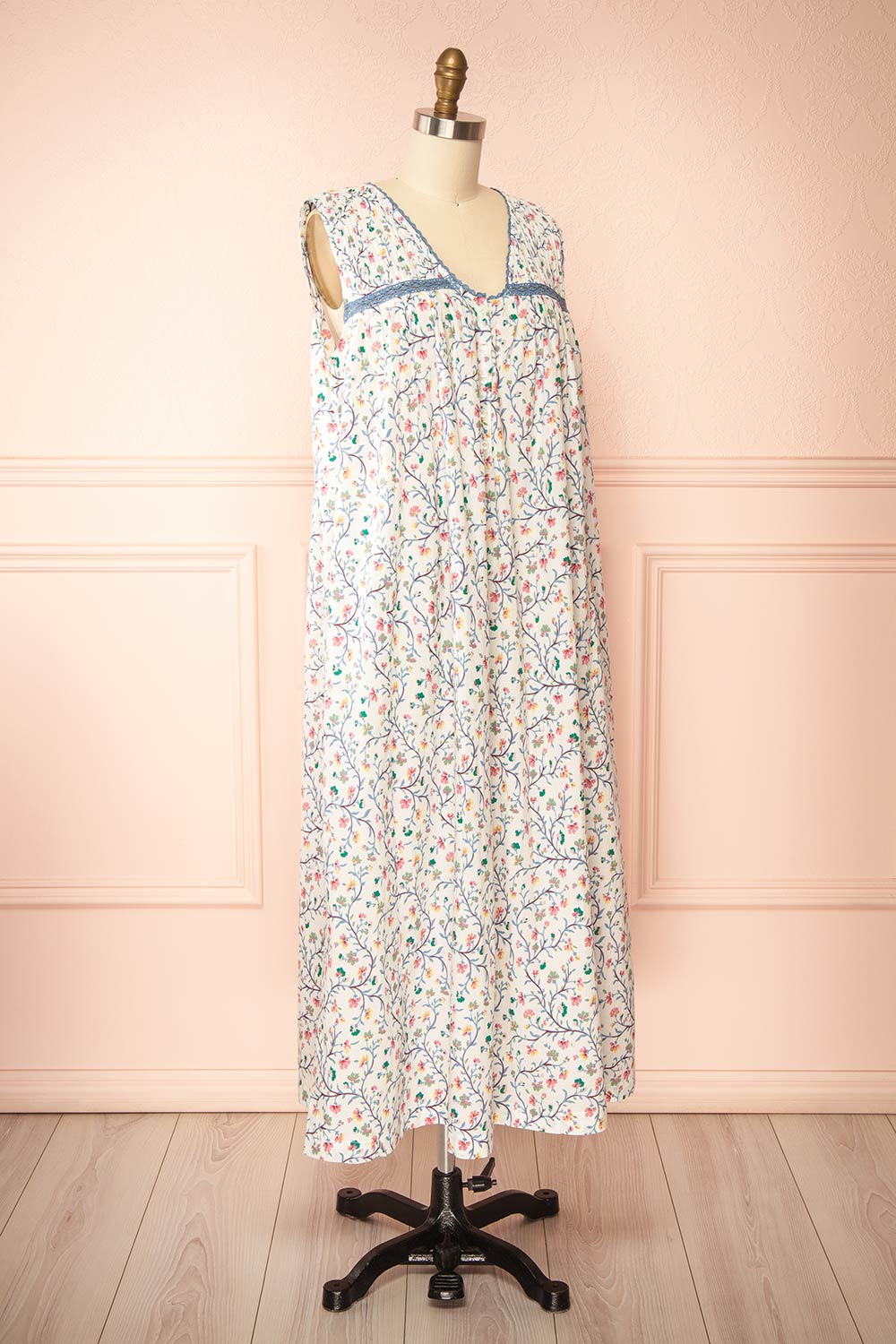 Holland | Floral Maxi Nightgown with Crochet Details by April Cornell