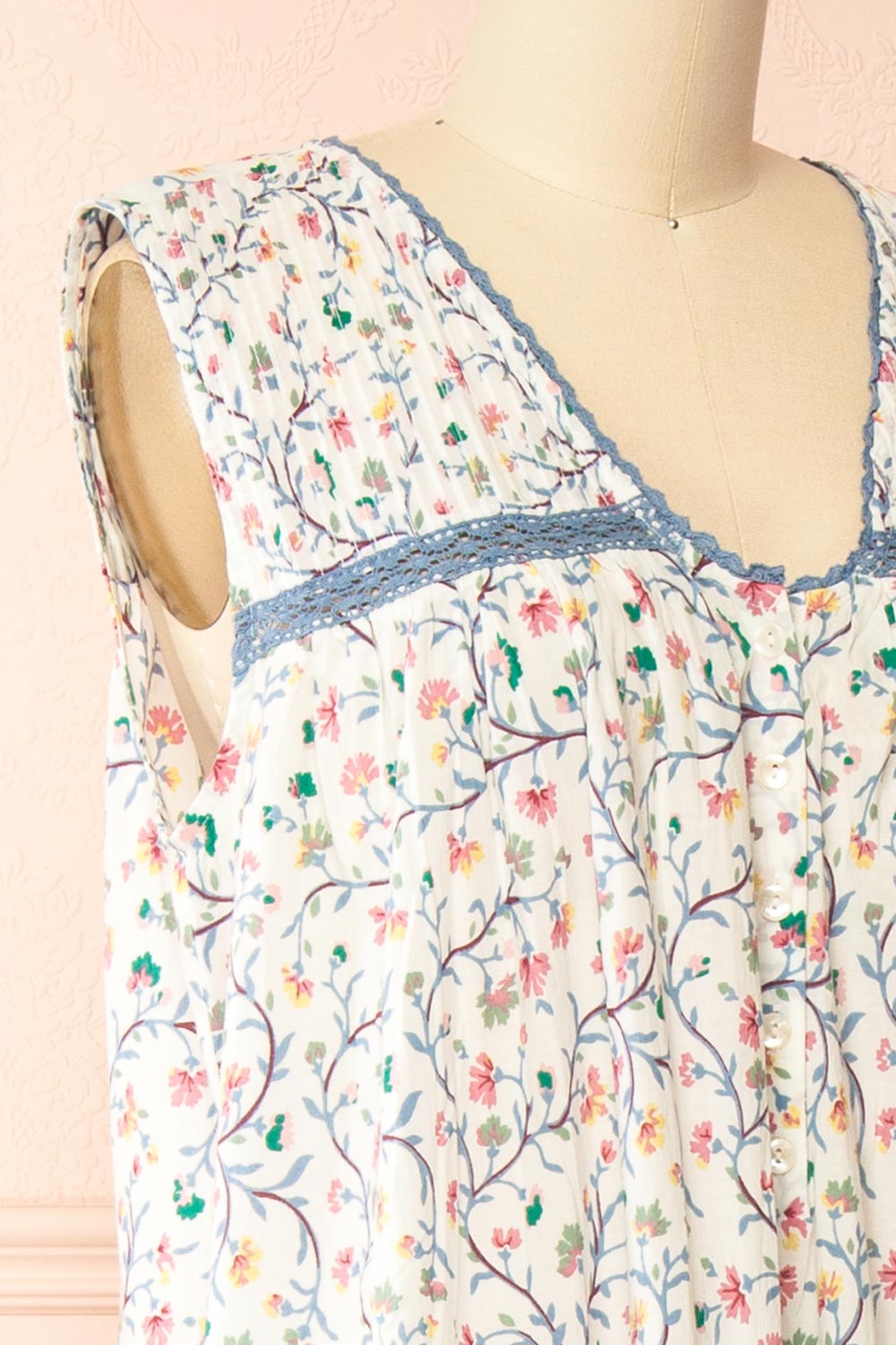Holland | Floral Maxi Nightgown with Crochet Details by April Cornell