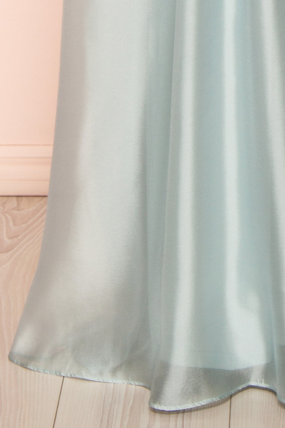 Indya Blue | Organza Maxi Dress w/ Tie Straps