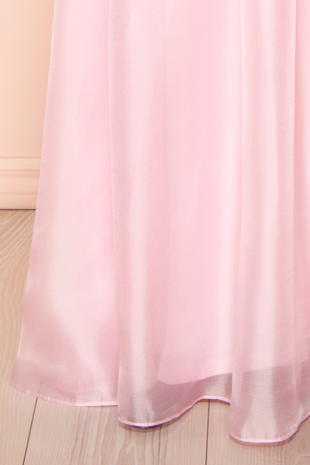 Indya Pink | Organza Maxi Dress w/ Tie Straps