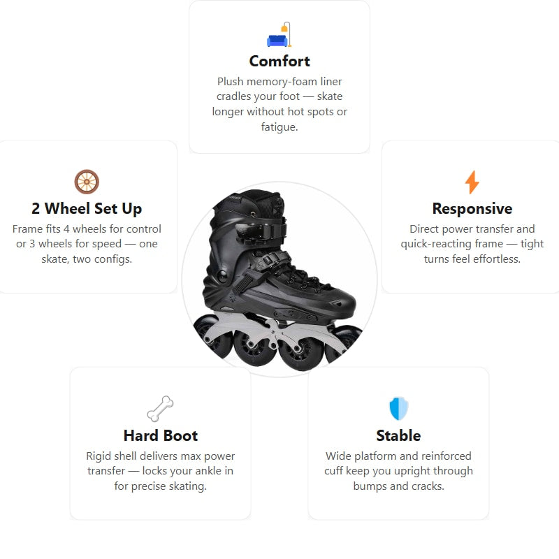 Flying Eagle X7D Reaver Black Skates