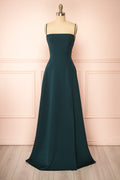 Izabella Green | A-line Maxi Dress with Open Back and Slit by Arti Gogna