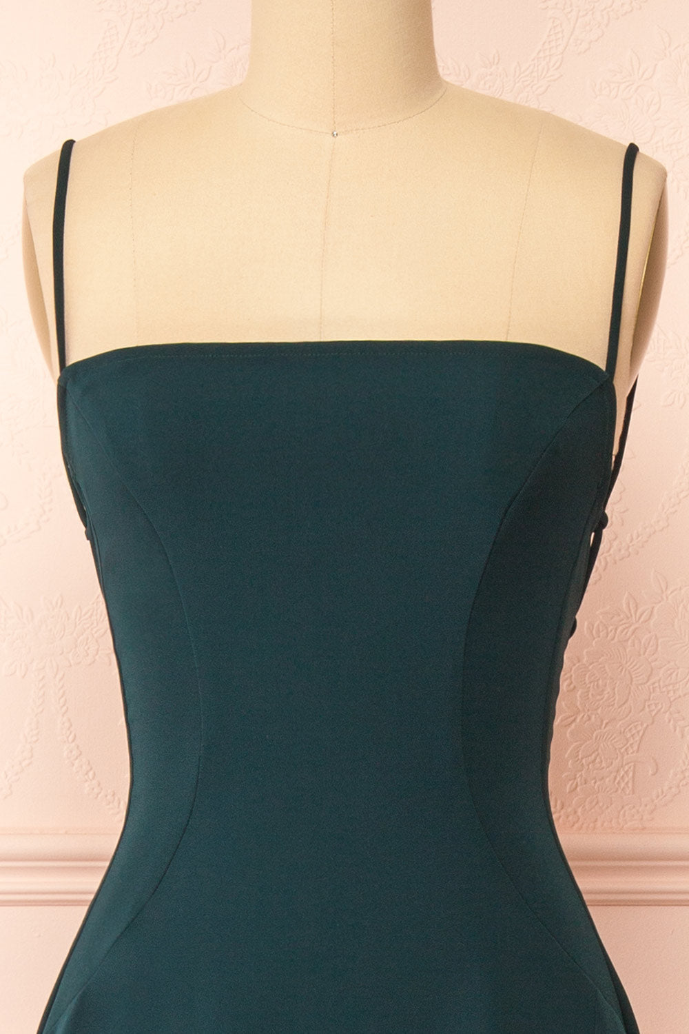 Izabella Green | A-line Maxi Dress with Open Back and Slit by Arti Gogna