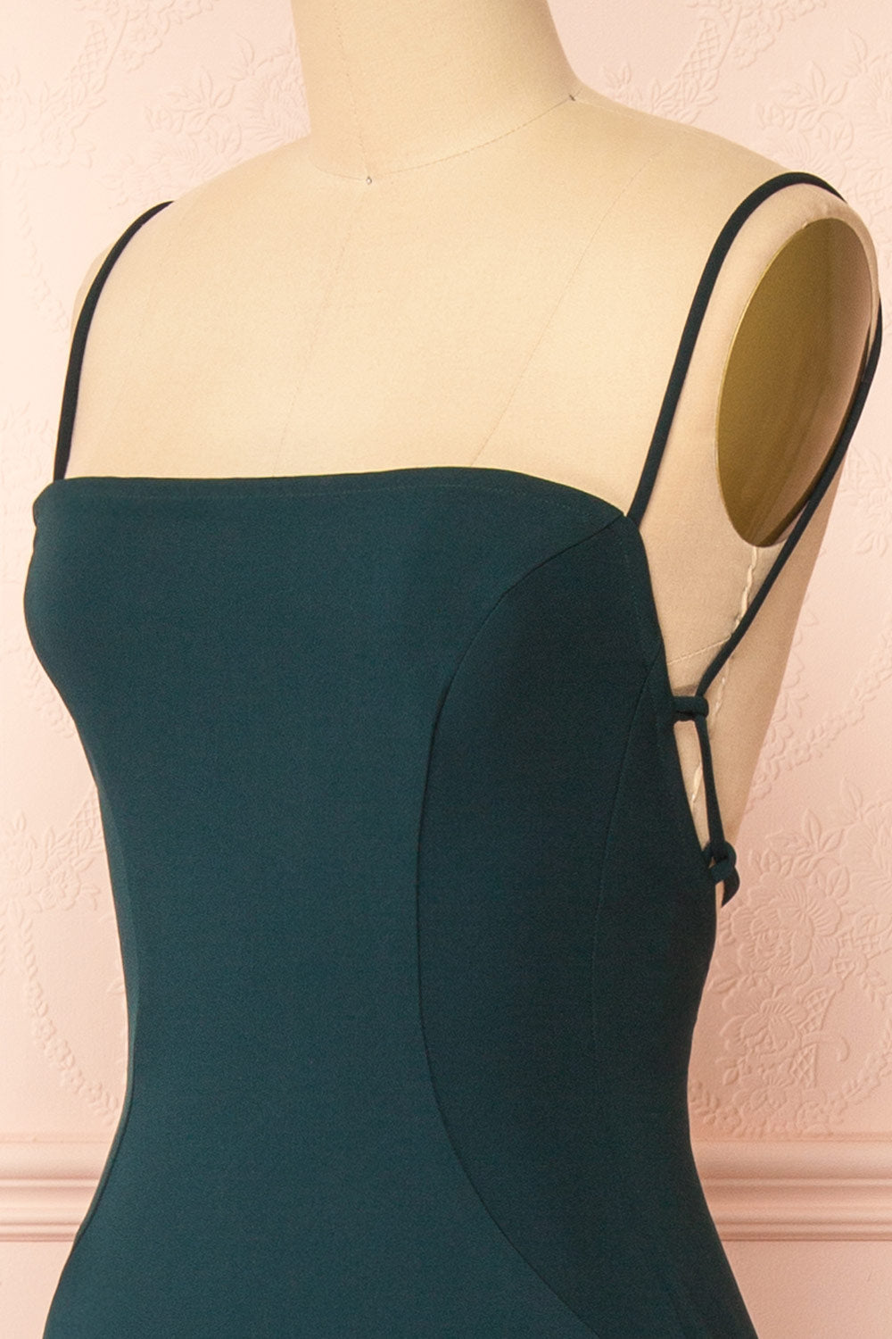 Izabella Green | A-line Maxi Dress with Open Back and Slit by Arti Gogna
