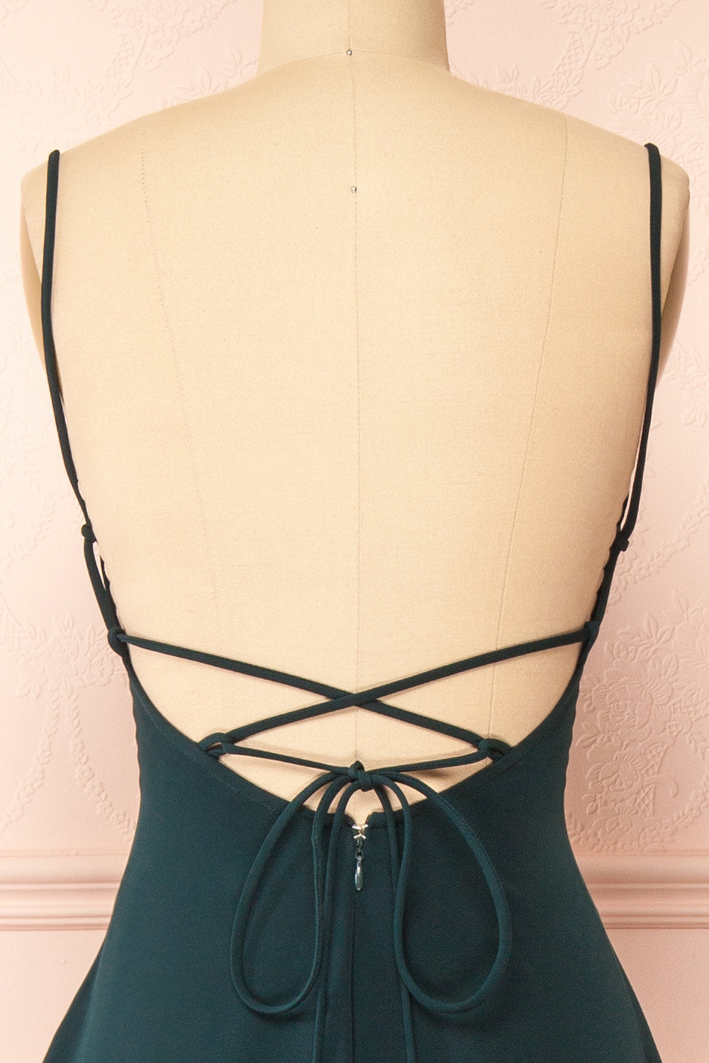 Izabella Green | A-line Maxi Dress with Open Back and Slit by Arti Gogna