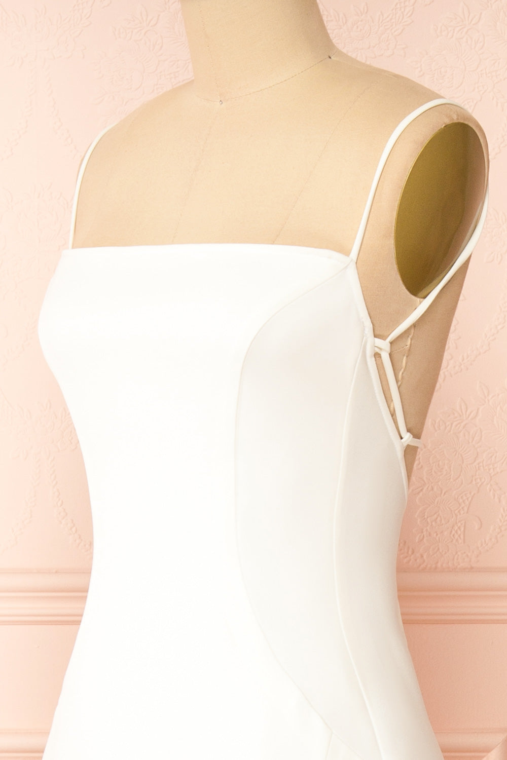 Izabella Ivory | A-line Maxi Dress with Open Back and Slit by Arti Gogna