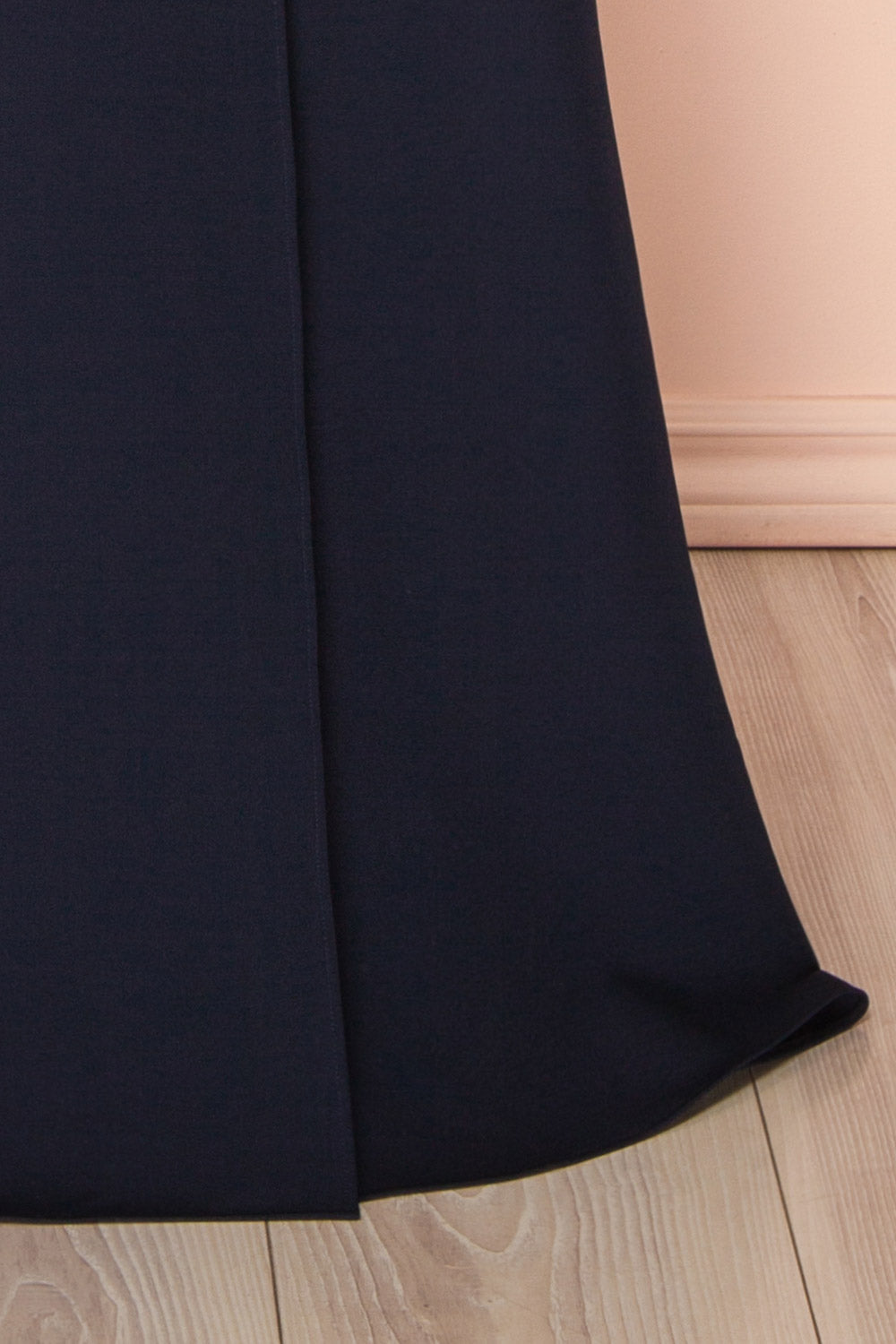 Izabella Navy | A-line Maxi Dress with Open Back and Slit by Arti Gogna