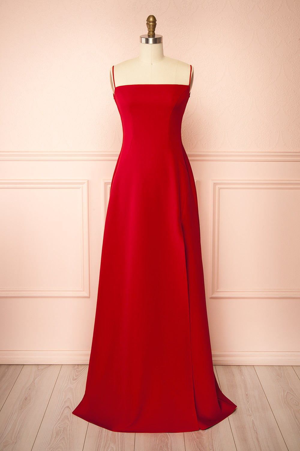 Izabella Red | A-line Maxi Dress with Open Back by Arti Gogna