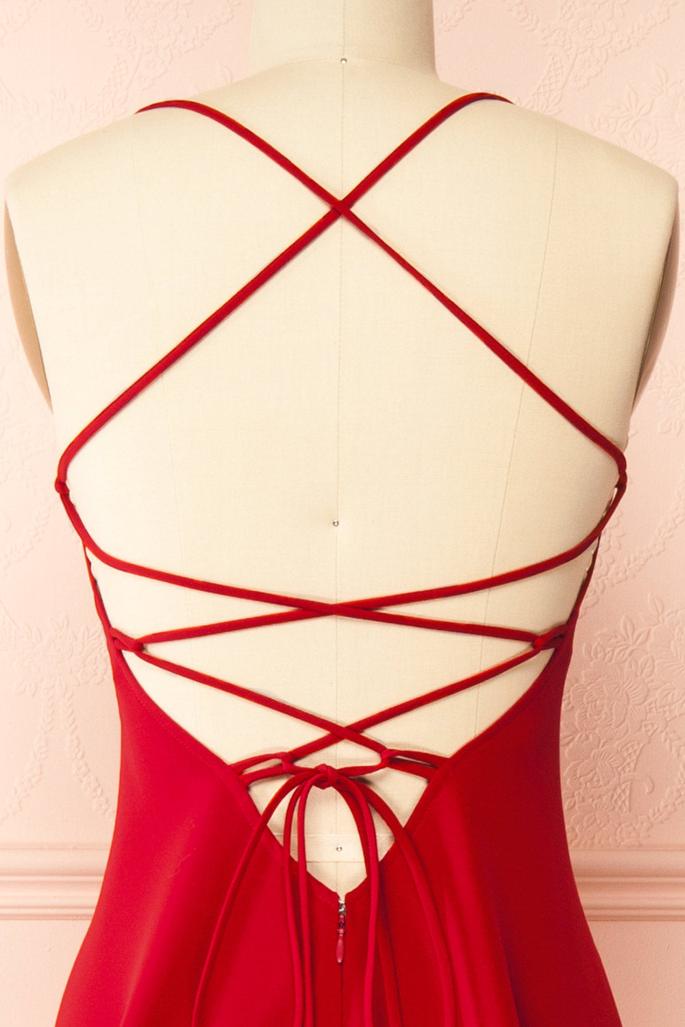 Izabella Red | A-line Maxi Dress with Open Back by Arti Gogna