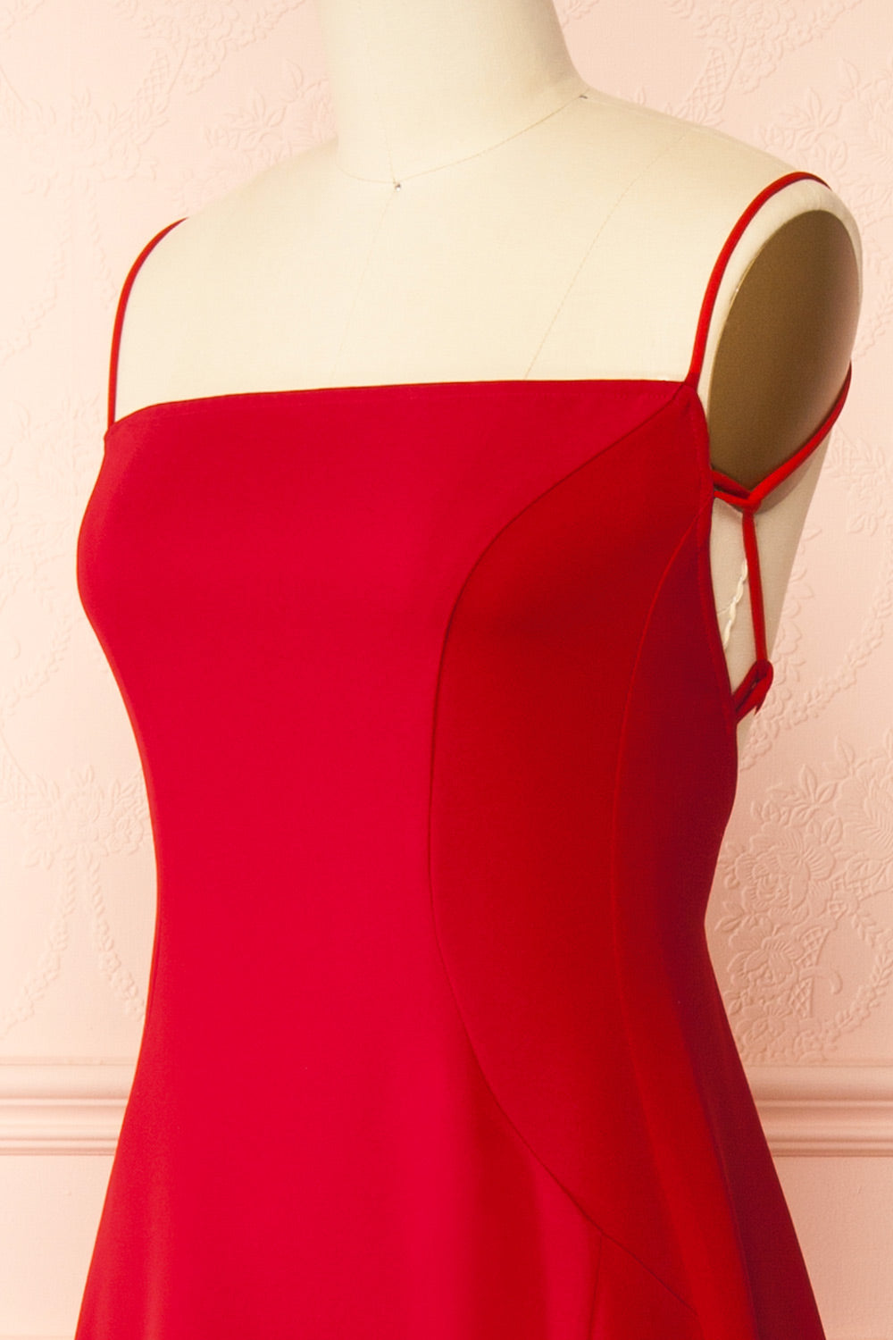 Izabella Red | A-line Maxi Dress with Open Back by Arti Gogna