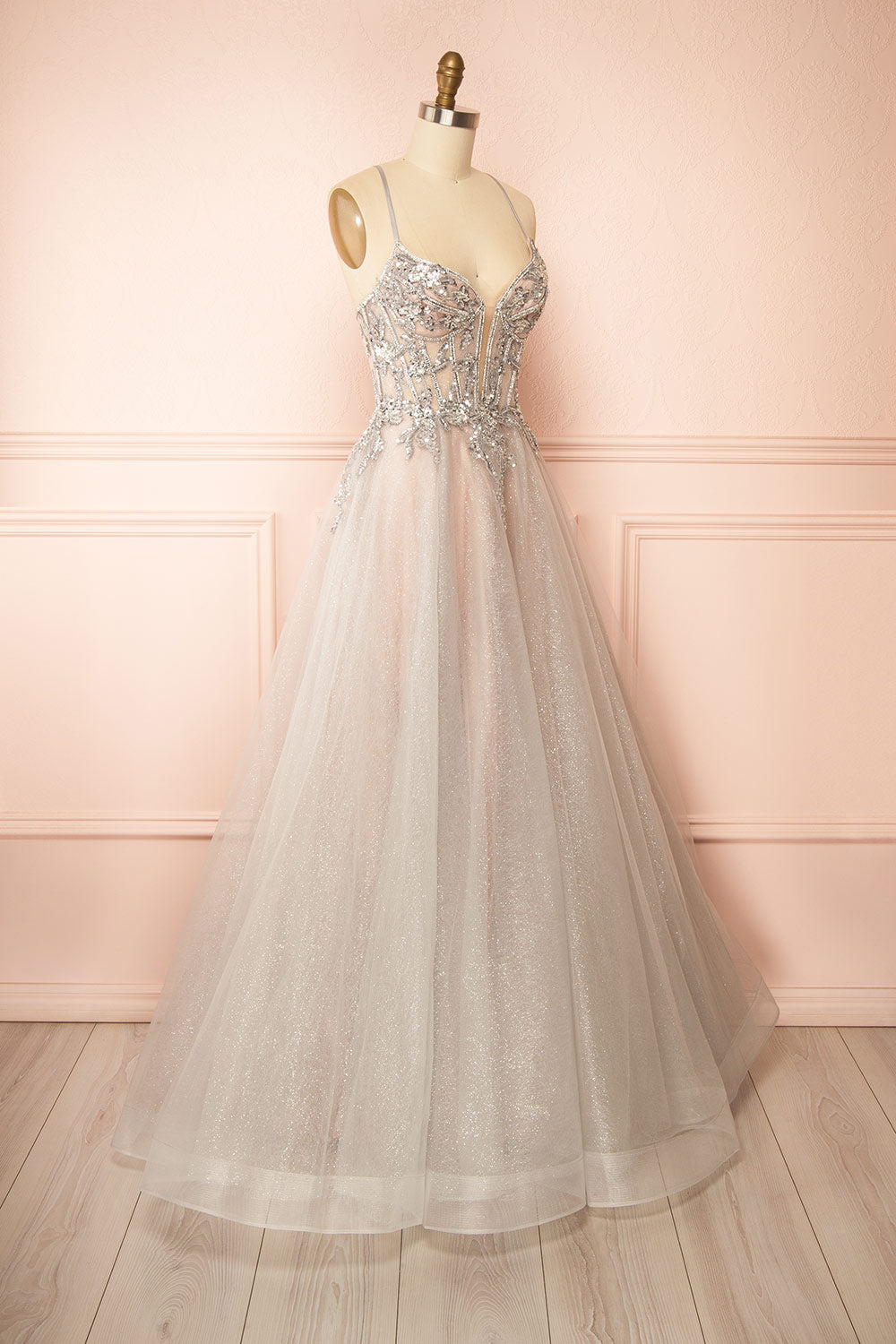 Jackie | Glittery Beaded Maxi Dress