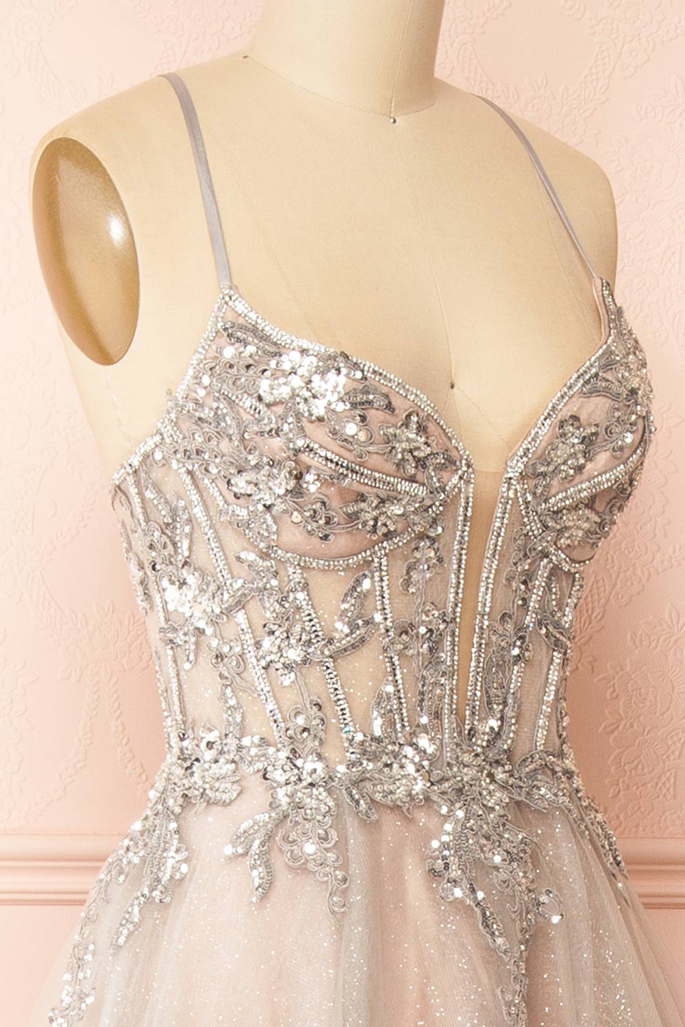 Jackie | Glittery Beaded Maxi Dress