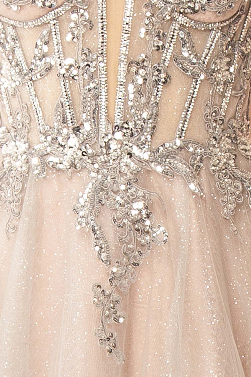 Jackie | Glittery Beaded Maxi Dress